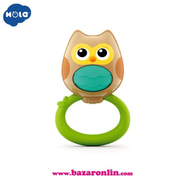 نگاره جغجغه حیوانات هولاتویز مدل E318B جغد