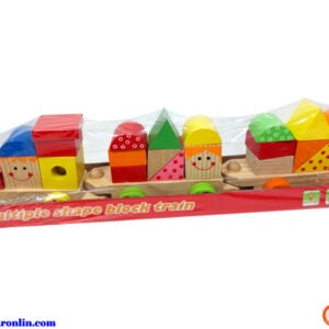 اسباب بازی چوبی قطار اشکال هندسی