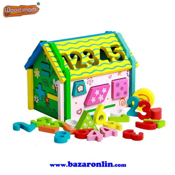 نگاره اسباب بازی چوبی کلبه آموزشی مدل MMM-101