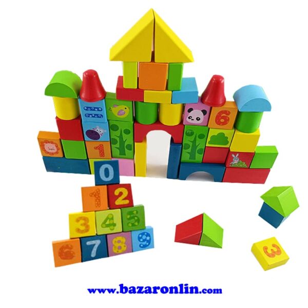 اسباب بازی چوبی بلوکهای ساختمانی مدل GT-252