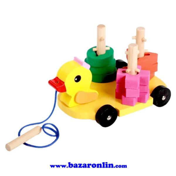 نگاره اسباب بازی چوبی اردک هوش
